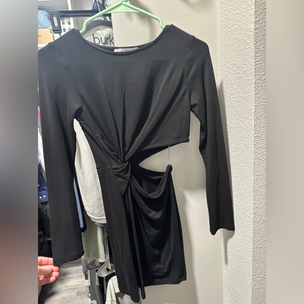 Sexy Cutout Black Mini Dress